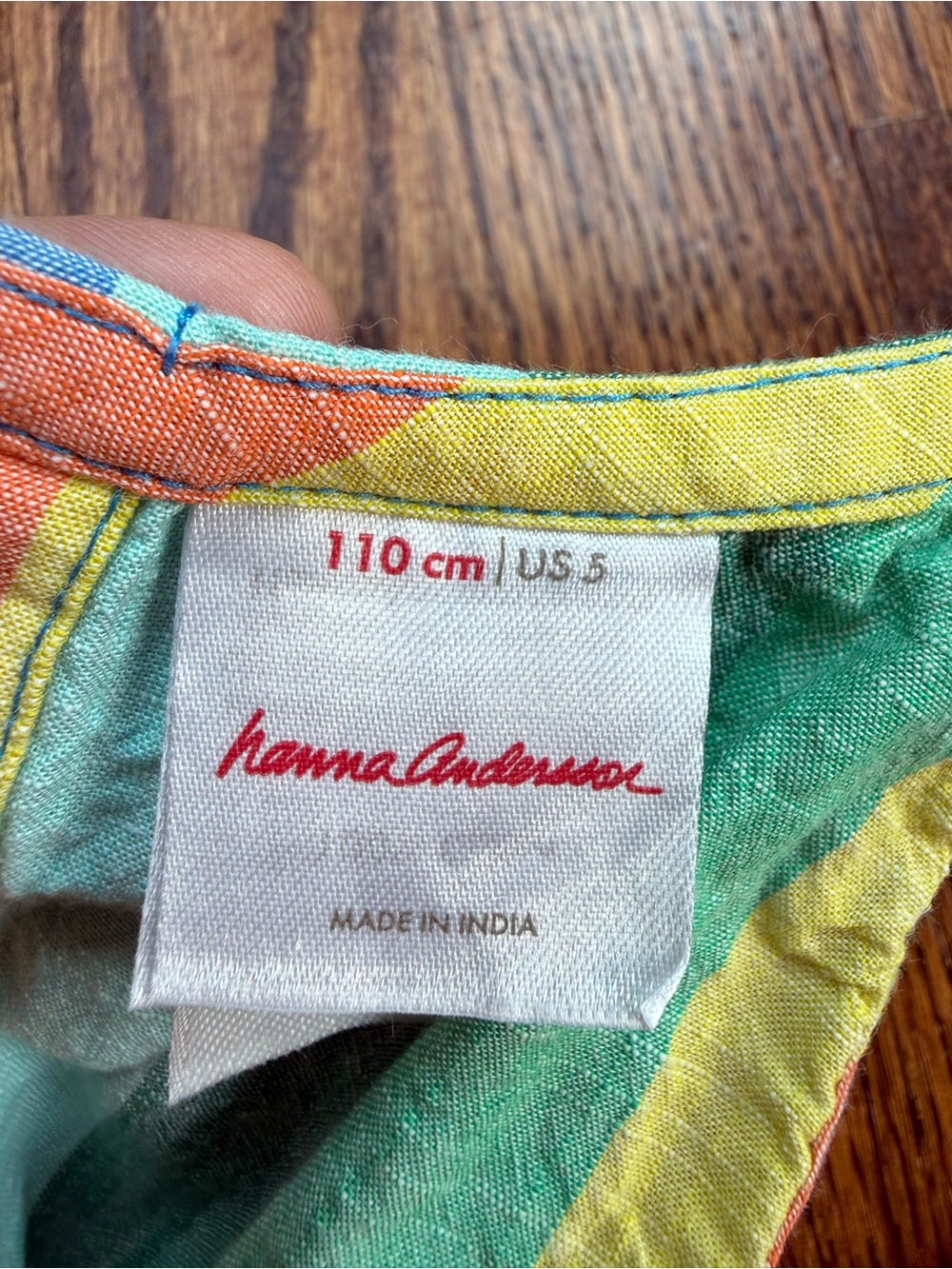 Hanna Andersson Rainbow Stripe Crossback Top Sz 5 - Picture 3 of 6